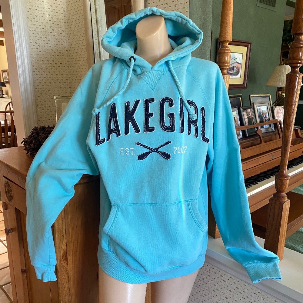 LAKEGIRL HOODIE - SIZE MEDIUM - ROBIN'S EGG BLUE